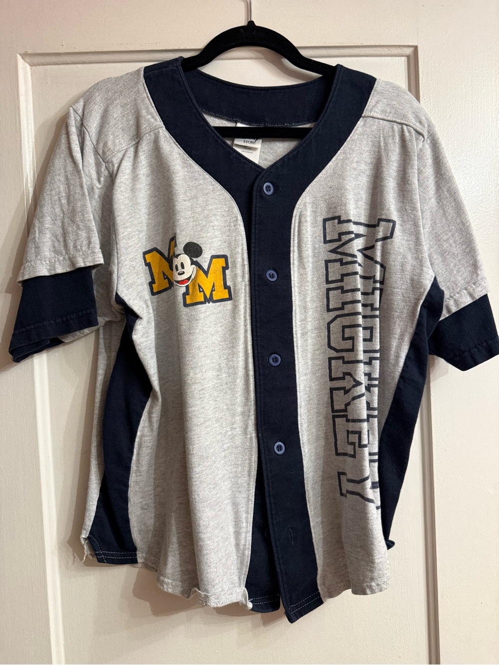 Vintage Mickey Mouse baseball style jersey